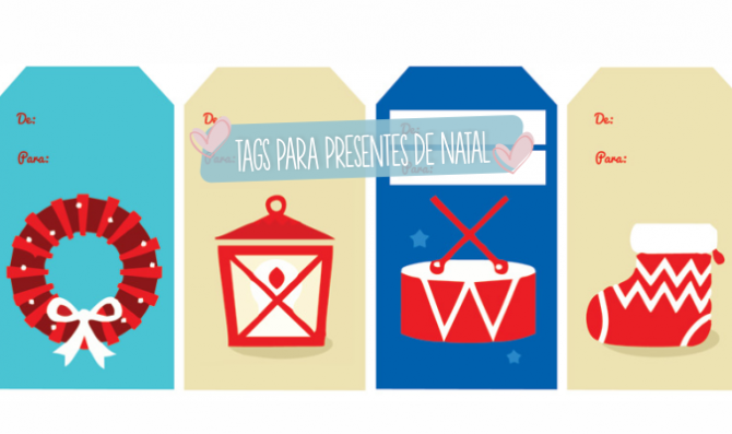 tags para presentes de natal