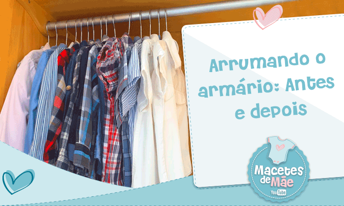 organizar guarda roupas de criança