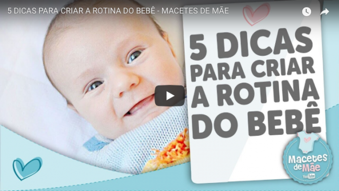 rotina para o bebê